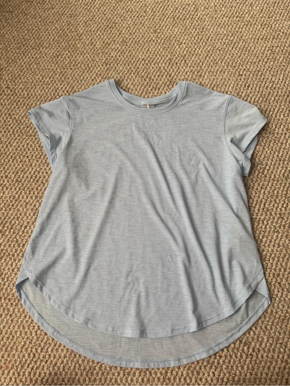 CALIA by Carrie Underwood Light Blue Short Sleeve Scoop Hem Tee